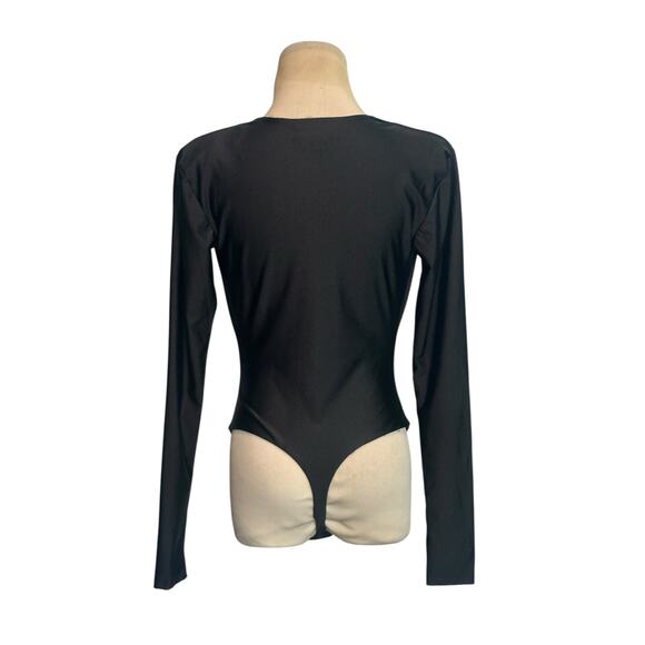 And Now This black long sleeves cowl neck bodysuit size XS - Picture 2 of 14